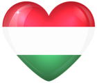 Hungary Large Heart Flag