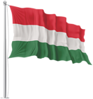 Hungary Waving Flag PNG Image