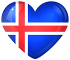 Iceland Large Heart Flag