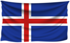 Iceland Wrinkled Flag