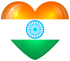 India Large Heart Flag