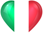 Italy Large Heart Flag