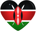 Kenya Large Heart Flag