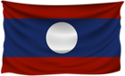 Laos Wrinkled Flag