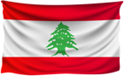 Lebanon Wrinkled Flag