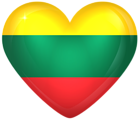 Lithuania Large Heart Flag