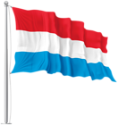 Luxembourg Waving Flag PNG Image