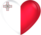 Malta Large Heart Flag