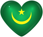 Mauritania Large Heart Flag