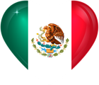 Mexico Large Heart Flag