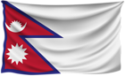 Nepal Wrinkled Flag