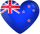 New Zealand Large Heart Flag