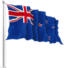 New Zealand Waving Flag PNG Image