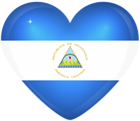 Nicaragua Large Heart Flag