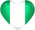 Nigeria Large Heart Flag