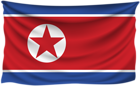 North Korea Wrinkled Flag