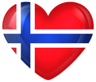 Norway Large Heart Flag