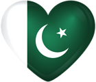 Pakistan Large Heart Flag