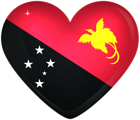 Papua New Guinea Large Heart Flag