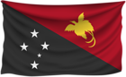 Papua New Guinea Wrinkled Flag