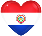 Paraguay Large Heart Flag