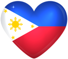 Philippines Large Heart Flag