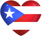 Puerto Rico Large Heart Flag