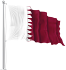 Qatar Waving Flag PNG Image
