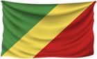 Republic Of The Congo Wrinkled Flag