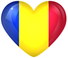 Romania Large Heart Flag