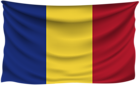 Romania Wrinkled Flag