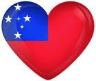 Samoa Large Heart Flag