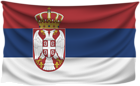 Serbia Wrinkled Flag