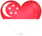 Singapore Large Heart Flag
