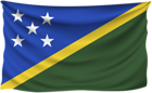 Solomon Islands Wrinkled Flag