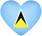 St Lucia Large Heart Flag