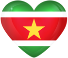 Suriname Large Heart Flag
