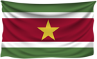 Suriname Wrinkled Flag