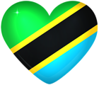 Tanzania Large Heart Flag