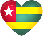 Togo Large Heart Flag