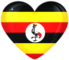 Uganda Large Heart Flag
