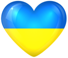 Ukraine Large Heart Flag