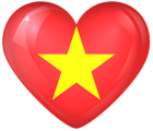 Vietnam Large Heart Flag