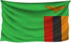 Zambia Wrinkled Flag