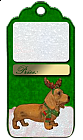 Christmas dog frame green