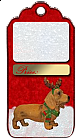 Christmas dog frame red