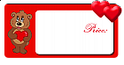 Valentine Frame Red Bear
