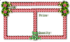 candy cane frame red