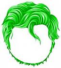 Beverly Hills Messy Hair Green
