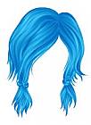Medieval Fantasy Messy Hair Blue